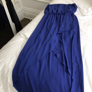 Royal blue tub top maxi dress